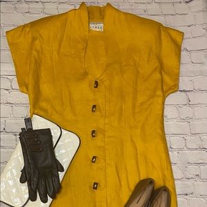 VINTAGE MUSTARD YELLOW DRESS